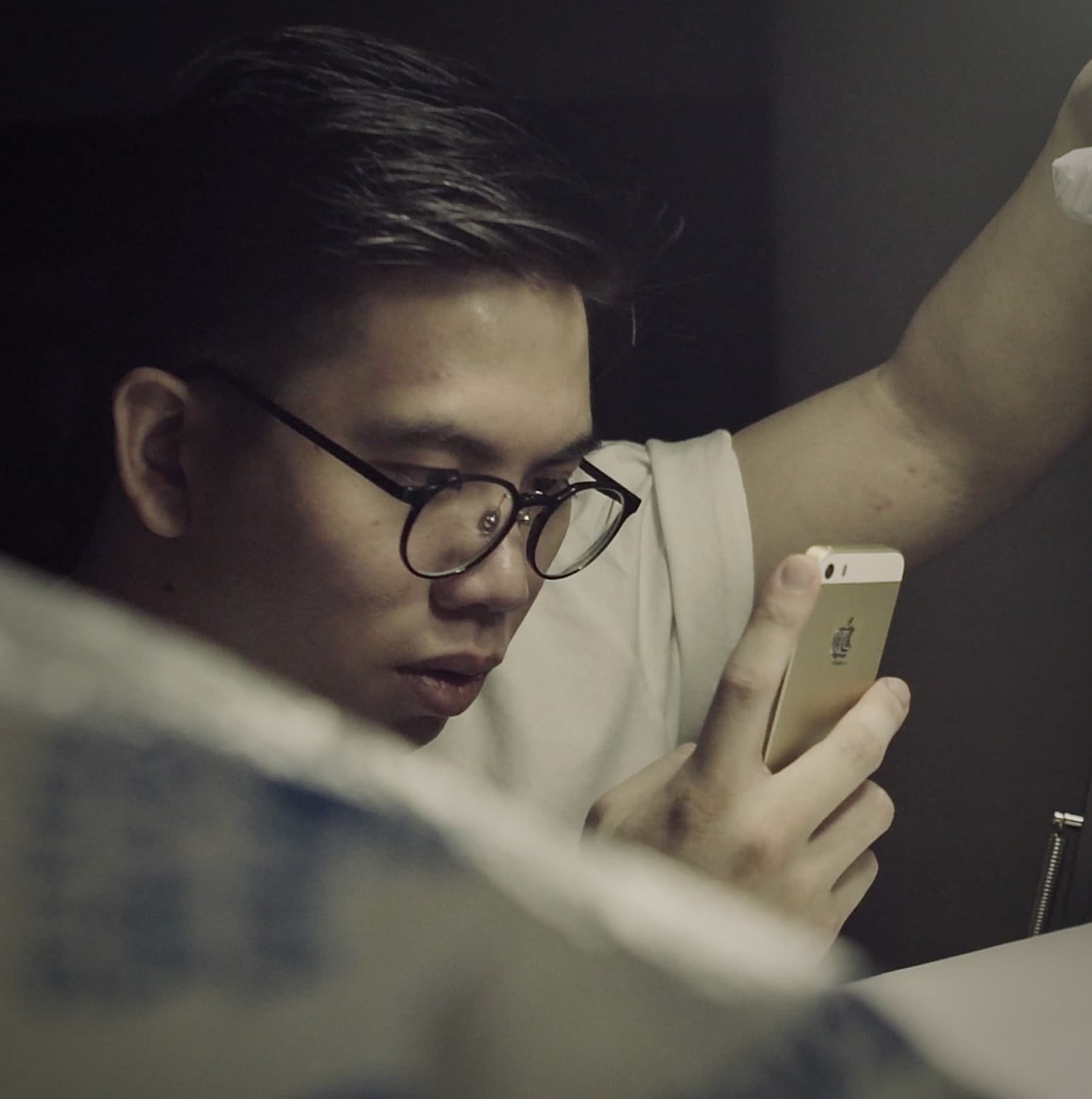 Students taking photos as part of class